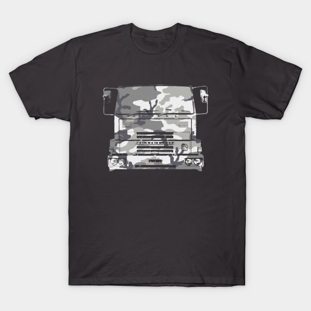 Bedford TM 1980s classic heavy lorry urban camouflage T-Shirt by soitwouldseem